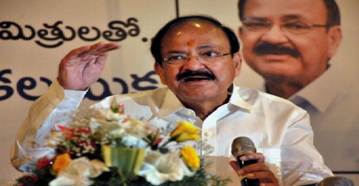 Vice President Venkaiah Naidu felicitated in Hyderabad